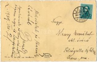 1939 Léva, Levice; Megyeháza, Római katolikus templom, Tanítóképző, Városi szálloda, automobilok, vá...
