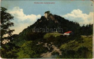 1913 Murány, Murányalja, Podmurán, Murán; Murány vára és Obeliszk. Fehér Dezső kiadása / Muransky hr...