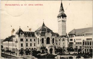 1914 Marosvásárhely, Targu Mures; városháza. Porjes S. Sándor kiadása / town hall (fl)