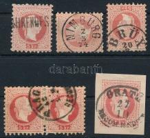 1867 3 bélyeg + pár + kivágás