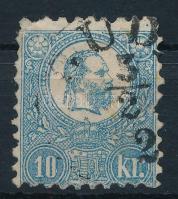 1871 Kőnyomat 10kr (45.000) (foghibák, elvékonyodás / perf. faults, thin paper)