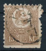 1871 Kőnyomat 15kr (50.000) (foghibák /perf. faults)
