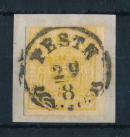 1850 1kr MP III kadmiumsárga "PESTH" (ANK EUR 280.-)
