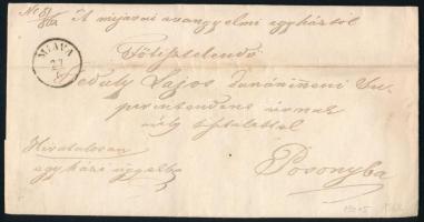 1862 Ex offo "MIAVA" - Posony