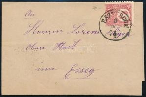 1874 Réznyomat 5kr levélen teljes tartalommal "ESZTERGOM" - Esseg