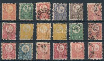 1871 Réznyomat 18 db bélyeg közte 1 sor