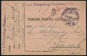 1918 Hadifogolylap hazatérő táborból "Heimkehrlager Kommando Zolkiew" - Budapest