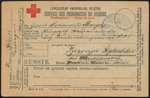 1919 Levelezőlap Esztergomból Pervaja Rjecska japán hadifogoly táborba