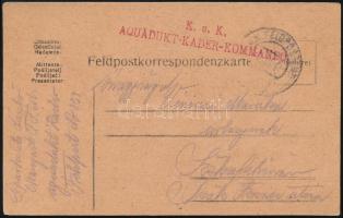 1918 Tábori lap "AQUADUKT-KADER-KOMMANDO" - Székesfehérvár