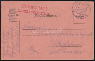 1918 Tábori lap "Zensuriert LAGUNENFLOTTILLE"
