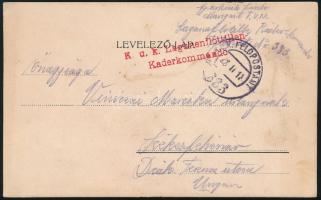 1918 Tábori lap "Lagunenflottillen Kaderkommando"