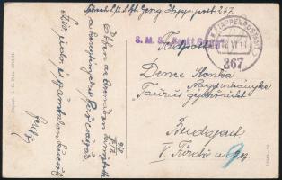 1914 Képeslap "S. M. S. Sankt Georg"