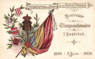 Congregation of the Ladies of the Holy Family 50th anniversary Emb. litho