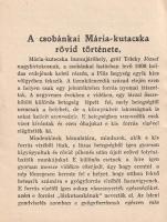 Pillmann Alfonz: 
A csobánkai Mária-kutacska kegyhely rövid története, az ott történt csodás gyógyu...