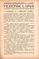 [Folyóirat] Vezetők Lapja. Felelős szerkesztő: Farkas Gyula. V. évfolyam, 4-12. szám. (1928. április...