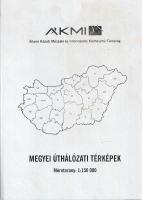 Megyei úthálózati térképek. Méretarányuk egységesen: 1:150 000. [19 térképből álló teljes közúti meg...