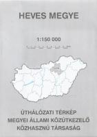 Megyei úthálózati térképek. Méretarányuk egységesen: 1:150 000. [19 térképből álló teljes közúti meg...