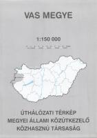 Megyei úthálózati térképek. Méretarányuk egységesen: 1:150 000. [19 térképből álló teljes közúti meg...