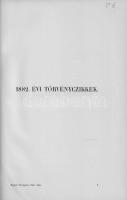1882-1883. évi törvényczikkek.
Budapest, 1896. Franklin-Társulat Magyar Irodalmi Intézet és Könyvny...