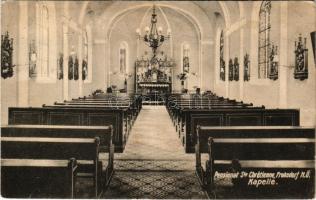Frohsdorf (Lanzenkirchen) (Niederösterreich), Pensionat Ste Chrétienne, Kapelle. Verlag J. Michalup ...