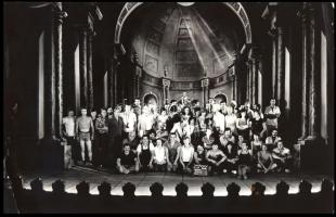 1981 A Mozart című francia tv sorozat stábfotója, rendezte: Marcel Bluwal, szereplő: Cristoph Bantze...