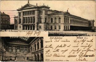 Wien, Vienna, Bécs; Süd-Bahnhof. R. Ledermann / railway station, interior (EB)