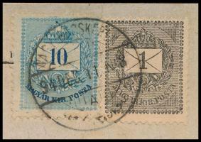 1894.dec.11. Ajánlott nyomtatvány 1kr + 10kr bérmentesítéssel (10kr az ajánlási díj) "NAGY-BECS...