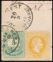 1878 Távolsági levél 1867-es 2kr + Színesszámú 3kr vegyes bérmentesítéssel "BUDAPEST / TERÉZVÁR...