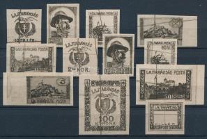 Nyugat-Magyarország VII 1921 12 db próbanyomat, ritka! Bodor vizsgálójellel