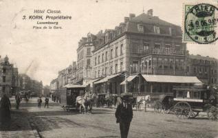 Luxembourg Railway square Hotel Clesse owned by J. Korn