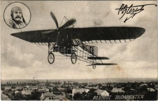 1909 Budapest, Bleriot repülőgépével Budapesten / Blériot in Budapest, aircraft (fl)
