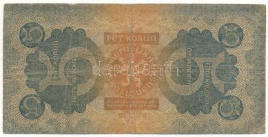 Csehszlovákia 1921. 5K T:F,VG
Czechoslovakia 1921. 5 Korun C:F,VG
Krause P#15