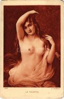 La Toilette / Erotic nude lady art postcard s: Jules Scalbert (kopott sarkak / worn corners)