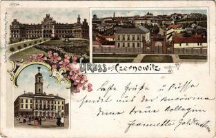 1898 Chernivtsi, Czernowitz, Cernauti, Csernyivci (Bukovina, Bucovina, Bukowina); Rathaus, Gr. or. e...