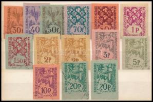 Nagyvárad II. 1945 14 db bélyeg, Bodor vizsgálójellel (18.000)
