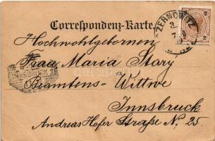 1899 Chernivtsi, Czernowitz, Cernauti, Csernyivci (Bukovina, Bucovina, Bukowina); Cafe de l'Eur...