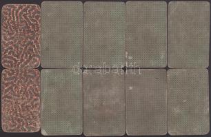"Schiell Stephan in Pest" kiadású 10 db kártyalap, foltosak, 9x5,5 cm és 9x5 cm közötti mé...