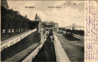 1905 Budapest I. Várkerti sétány, Lánchíd. Schwarz I. kiadása (Rb)