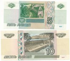 Oroszország 1997. 5R "8857946" + 10R "2190334" T:UNC
Russia 1997. 5 Rubel &quot...