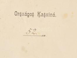 1904 Országos Kaszinó felvételi értesítése Hollán Sándor részére (ifj. Hollán Sándor (1873-1919) áll...