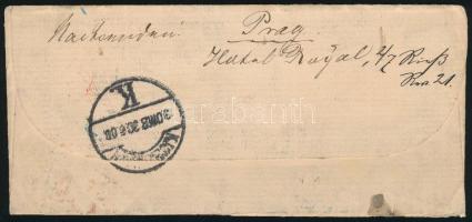 1900 Levél Turul 2 x 10f bérmentesítéssel, 10h osztrák portóbélyeggel + kézzel írt portózással, &quo...