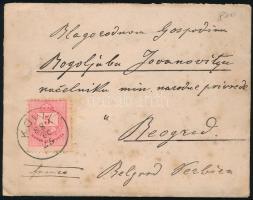 1888 Levél Színesszámú 5kr bérmentesítéssel "KOVIL" - Belgrad
