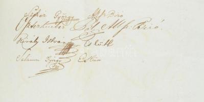 1817 Zala vármegye munkáltatói igazolása (bizonyságlevél) Hollán József zalai főorvos, Hollán Ernő (...