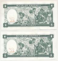 Eritrea 1997. 1N (2x) egyugrásos sorszámkövetők "AN 6517481 - AN 6517483" T:AU hullámos pa...