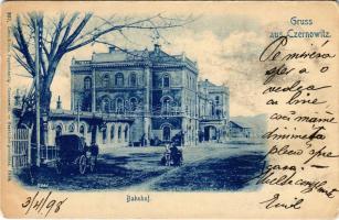 1898 Chernivtsi, Czernowitz, Cernauti, Csernyivci (Bukovina, Bucovina, Bukowina); Bahnhof / railway ...