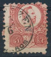 1871 Réznyomat 5kr folt a fejen