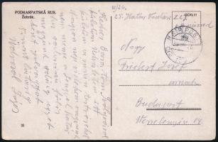 1935 Képeslap bélyeg nélkül feladva, "M. KIR. POSTA"