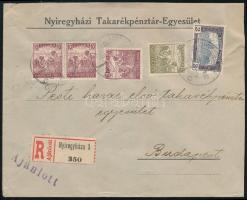 1920 Ajánlott levél 3,70K bérmentesítéssel, "NYÍREGYHÁZA" - Budapest