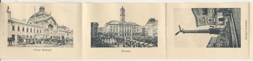 Chernivtsi, Czernowitz, Cernauti, Csernyivci (Bukovina, Bucovina, Bukowina); leporellocard with 10 p...