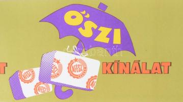 Macskássy János (1910-1993): Áfész őszi kínálat, plakát, ofszet, papír, jelzett a plakáton, Offset é...